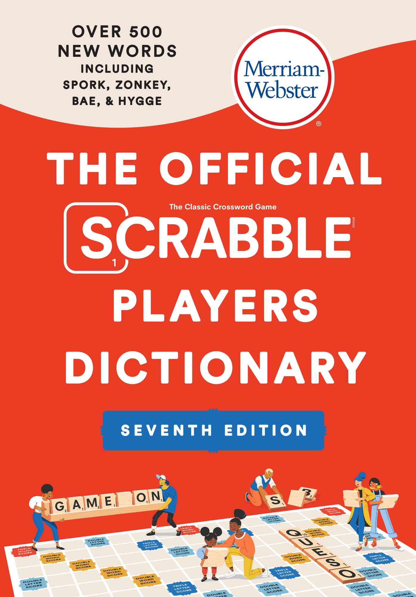 The Official Scrabble Players Dictionary, Seventh Ed., Newest Edition, 2023 Copyright, (Jacketed Hardcover),Used
