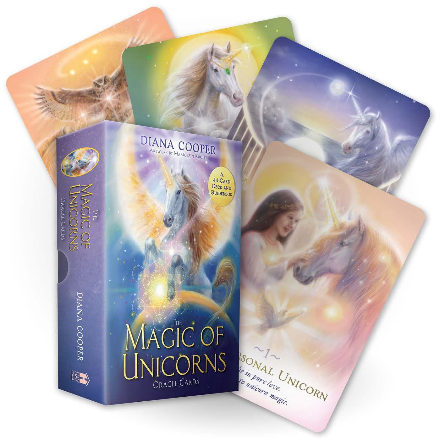 The Magic of Unicorns Oracle Cards: A 44Card Deck and Guidebook,Used