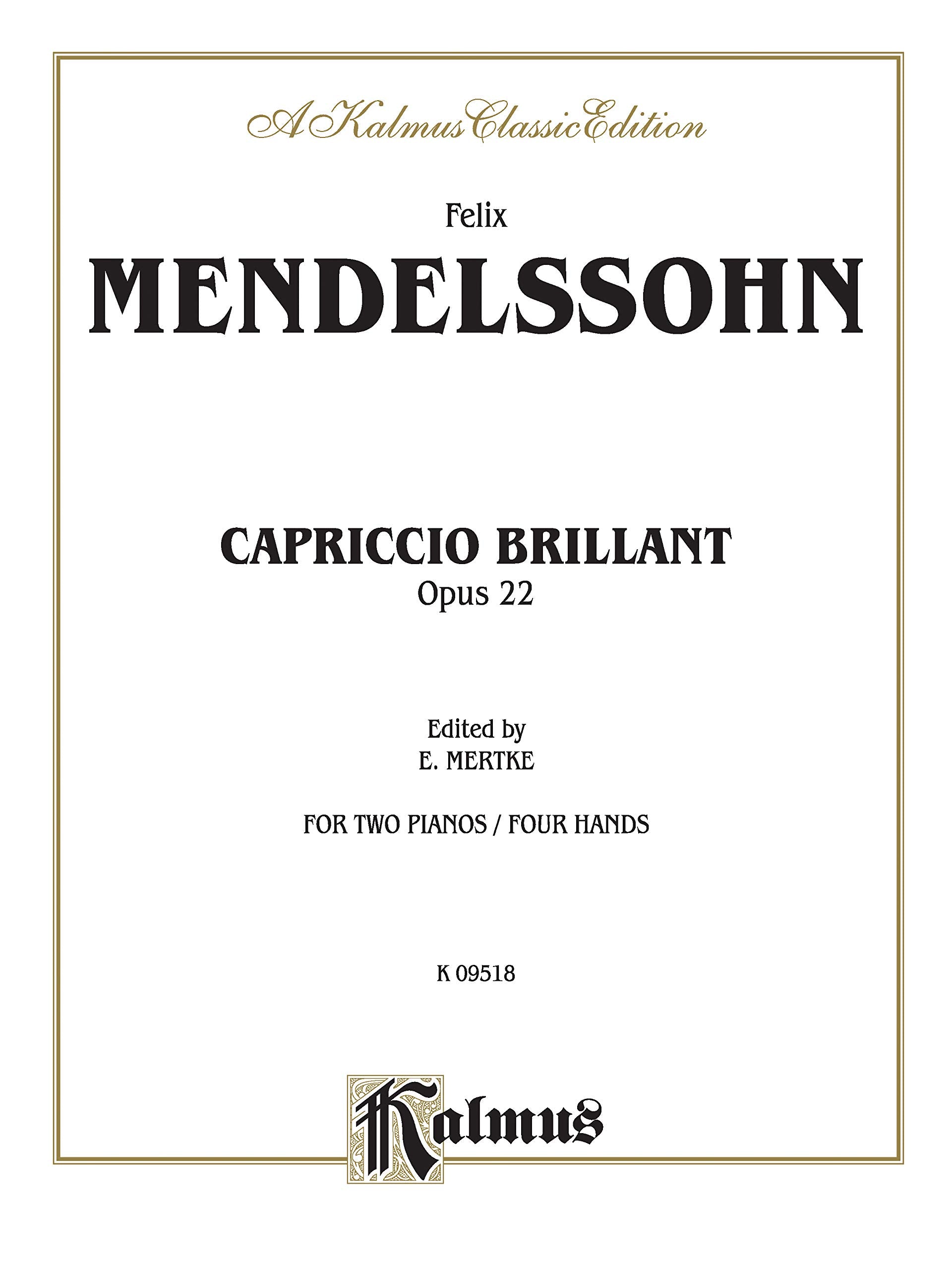 Capriccio Brillante, Op. 22 (Kalmus Edition),Used