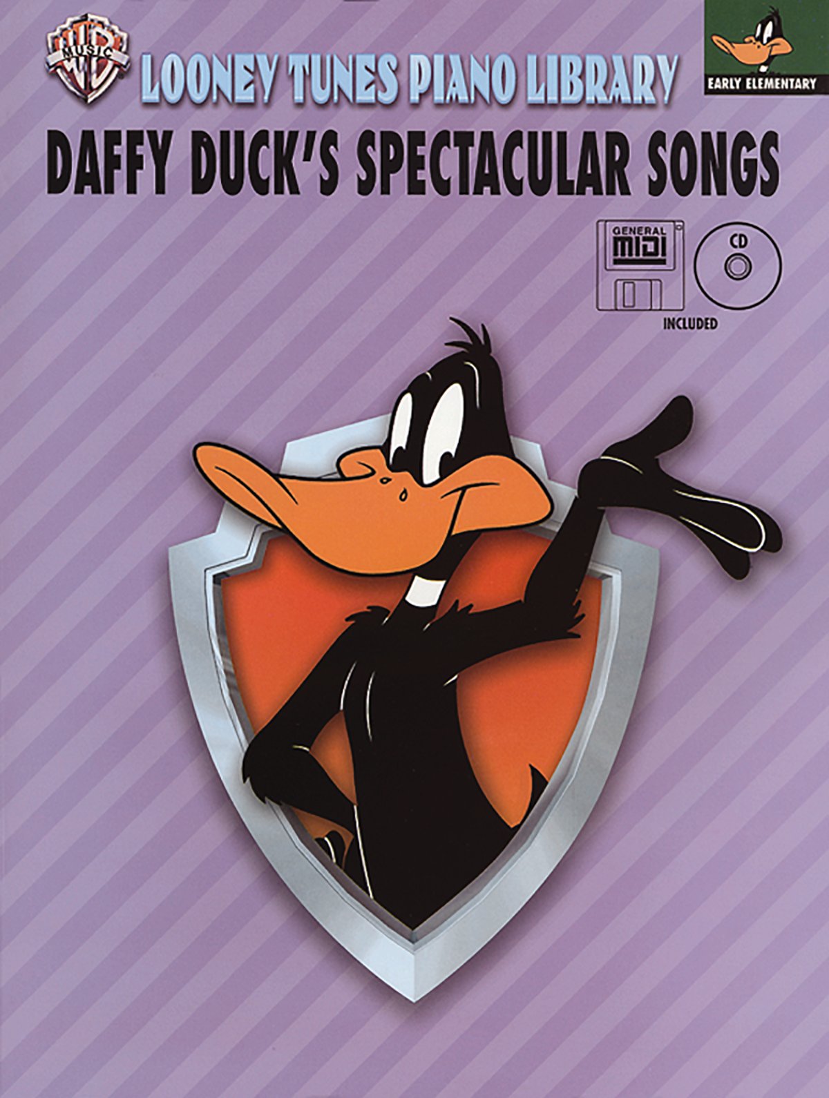 Daffy Duck's Spectacular Songs: Primer Level for Early Elementary Students (Book & CD) (Looney Tunes Piano Library),Used