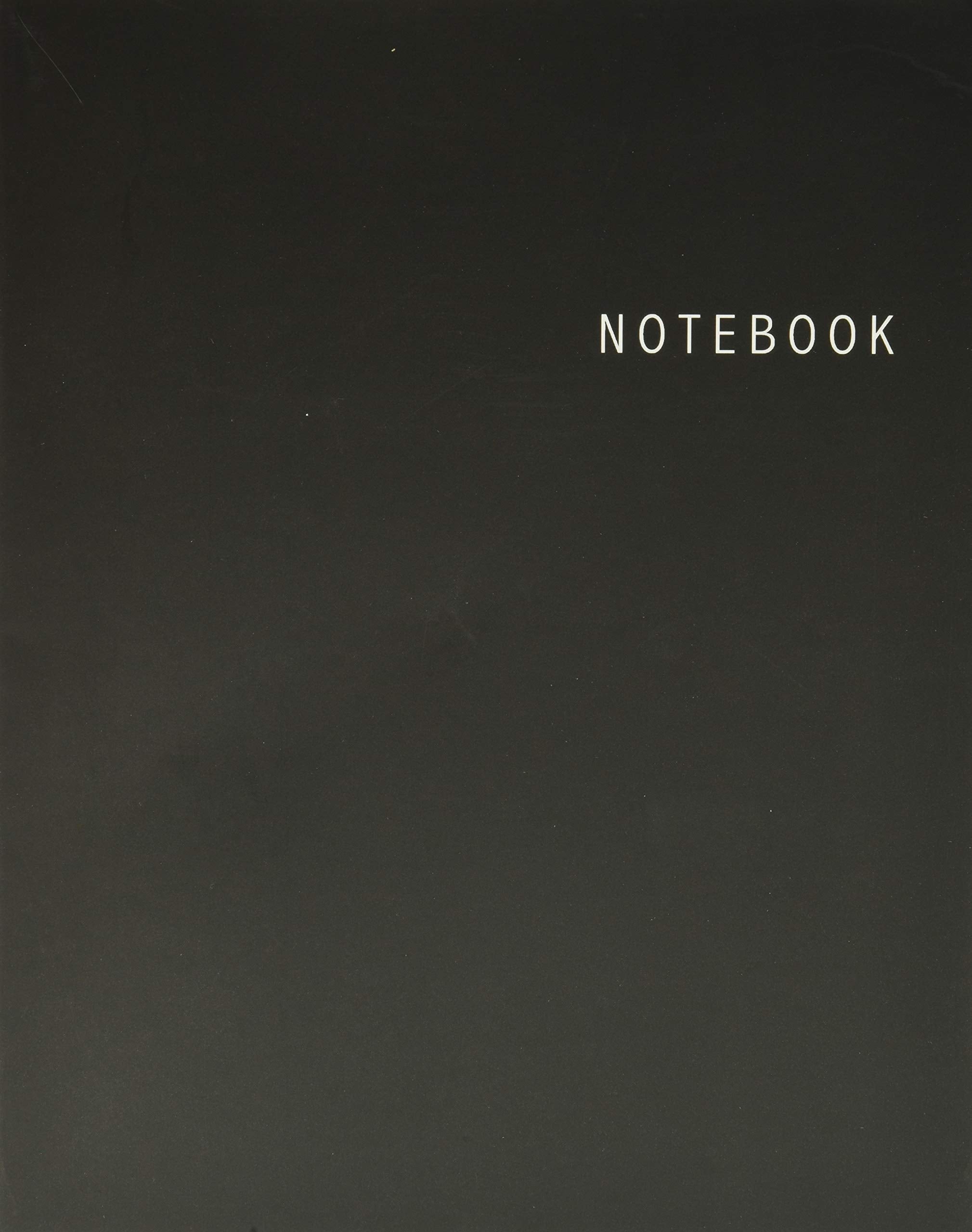 Notebook: Unlined Notebook  Large (8.5 X 11 Inches)  100 Pages  Black Cover