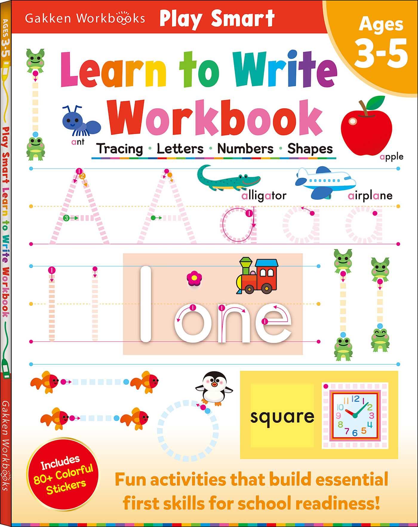 Play Smart Learn To Write Workbook: Ages 35: Tracing, Letters, Numbers, Shapes,Used