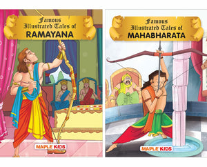 Ramayana And Mahabharata (Illustrated) (Set Of 2 Books) - For Children