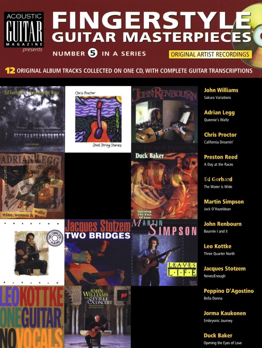 Fingerstyle Guitar Masterpieces (Book & CD),Used