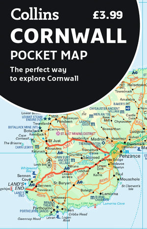 Collins Cornwall Pocket Map,New