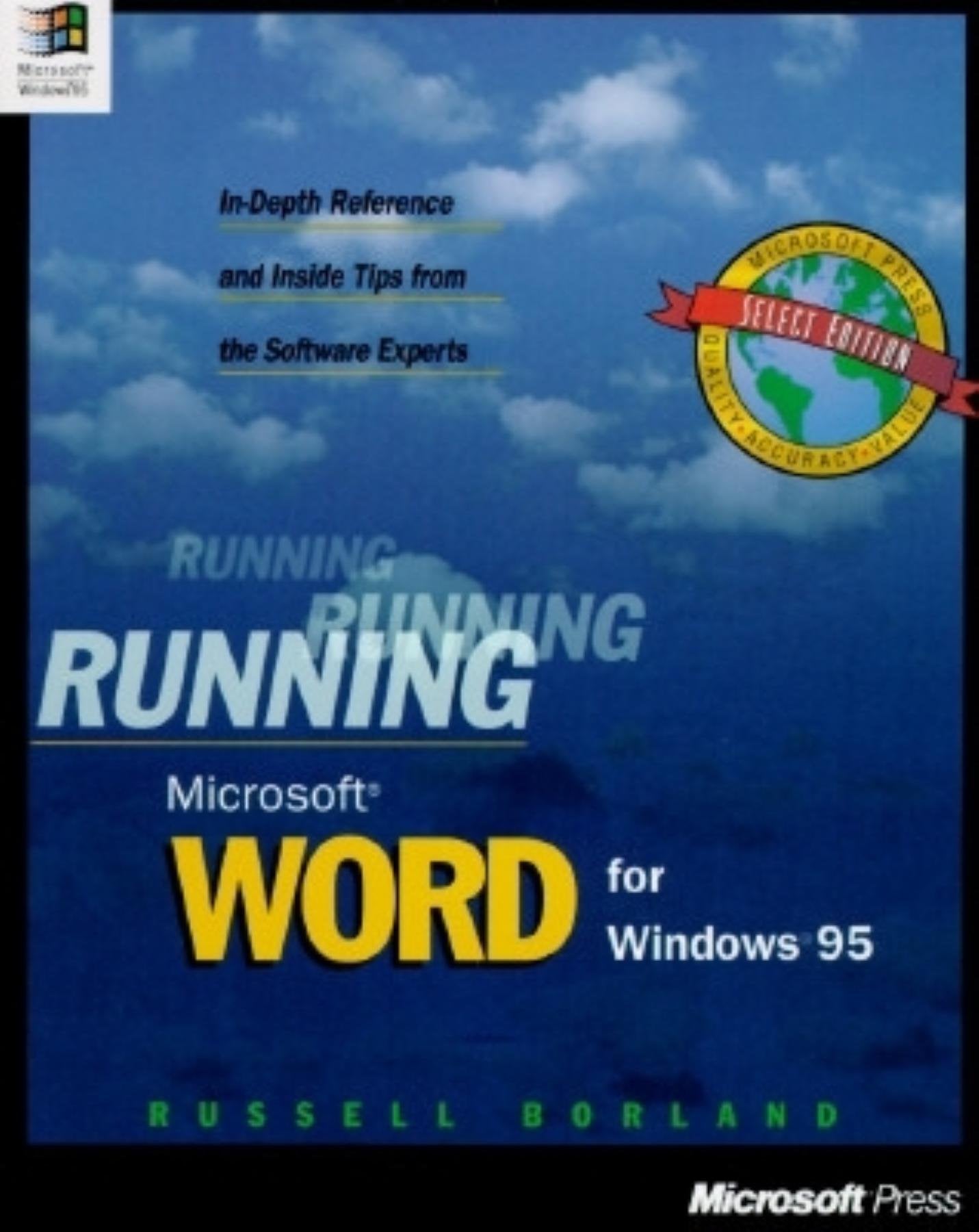 Running Microsoft Word for Windows 95,Used