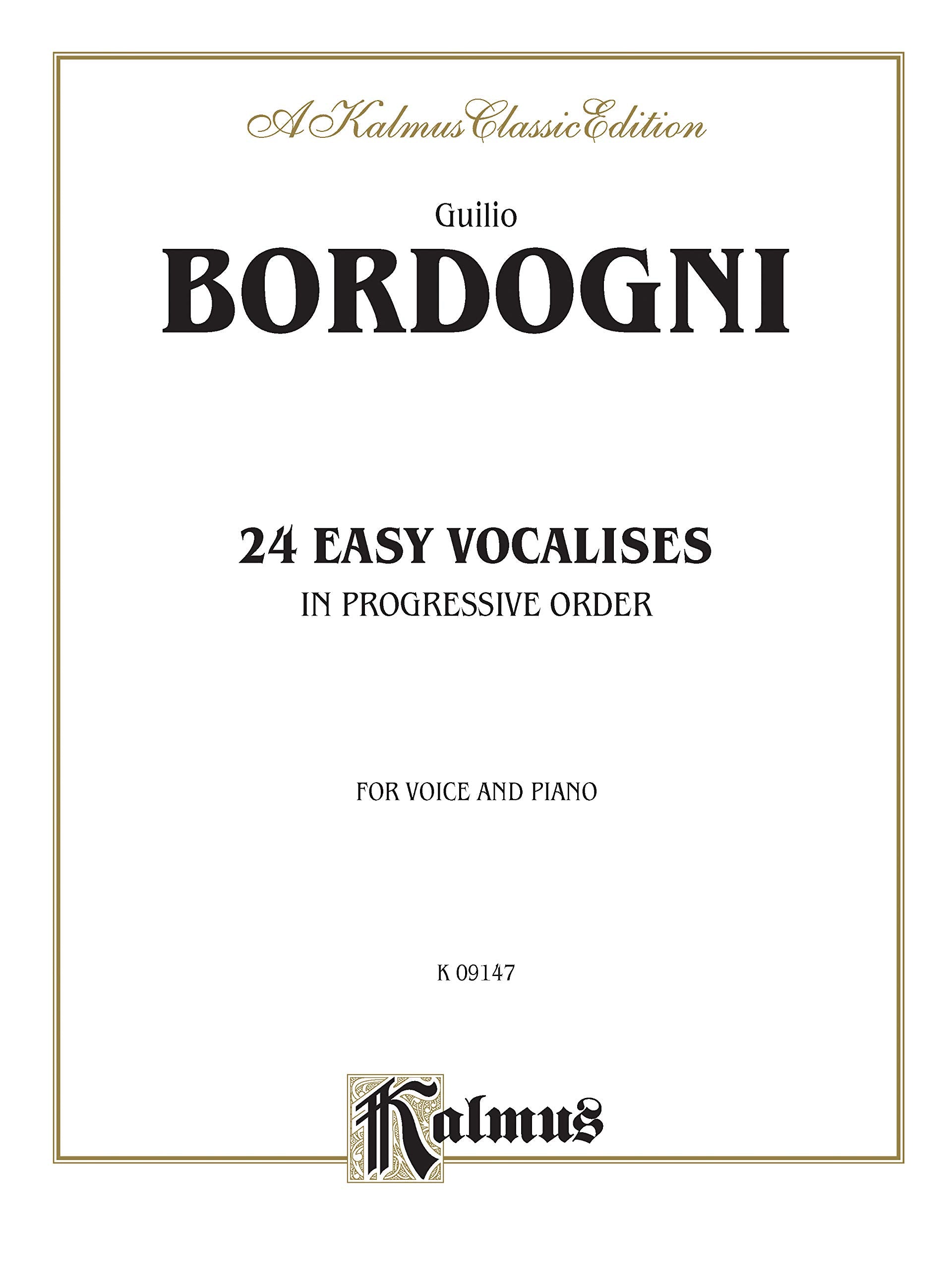 Twentyfour Easy Vocalises In Progressive Order (Kalmus Edition),Used
