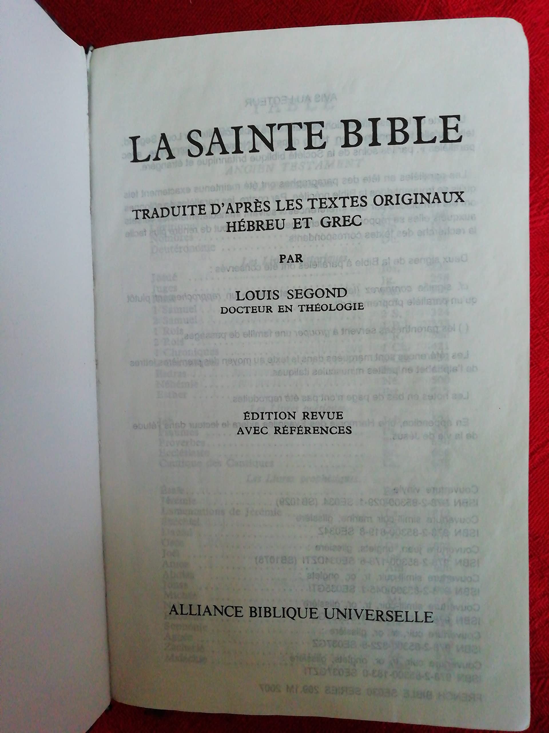 La Sainte Bible (French Edition)-new