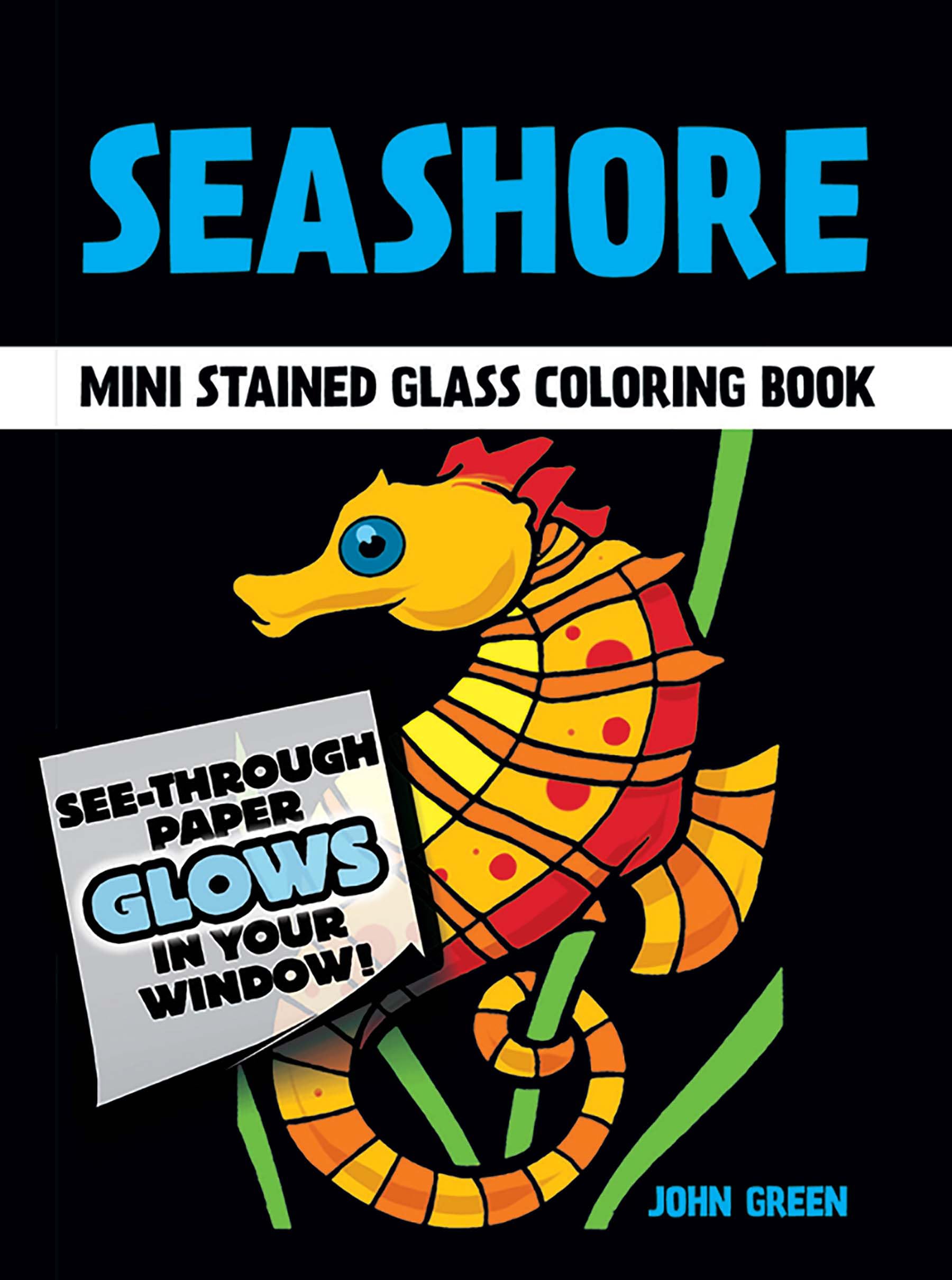 Seashore Mini Stained Glass Coloring Book (Dover Little Activity Books: Sea Life),Used