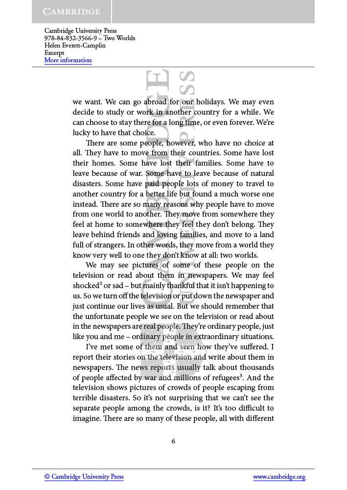 Two Worlds Level 4 Intermediate (Cambridge Experience Readers),Used