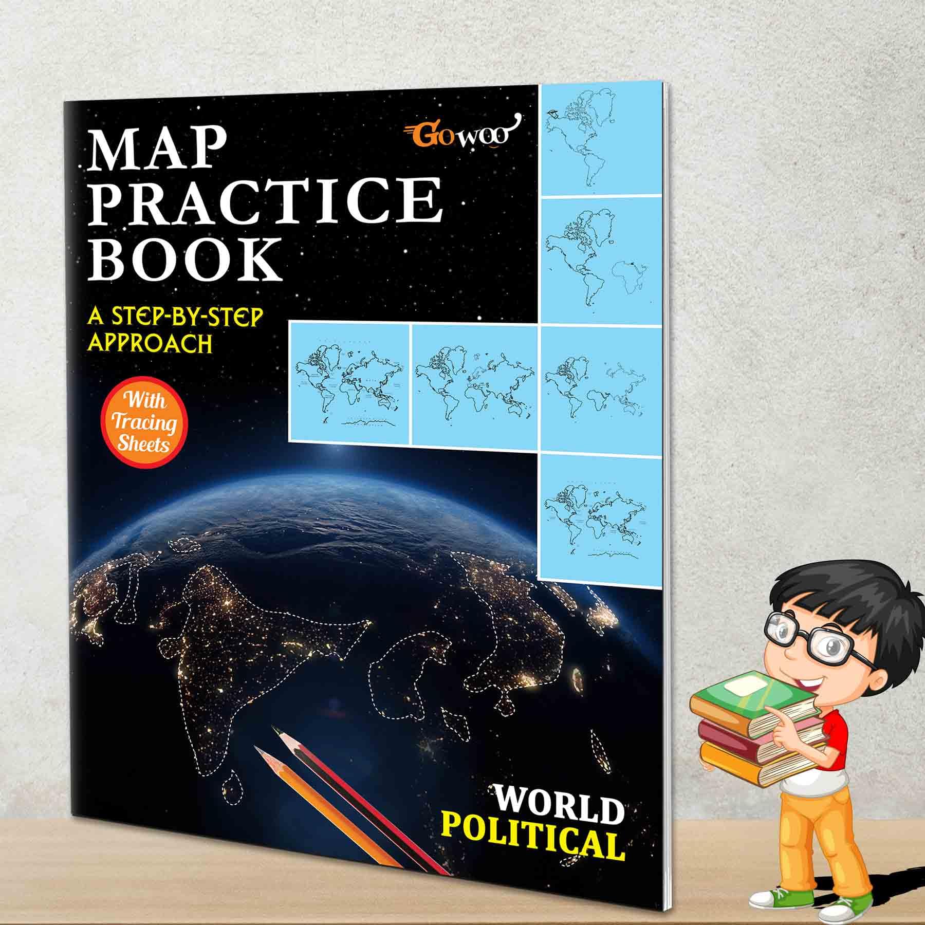 World Political - Map Practice Book | World Political Map Mastery: Practice Book