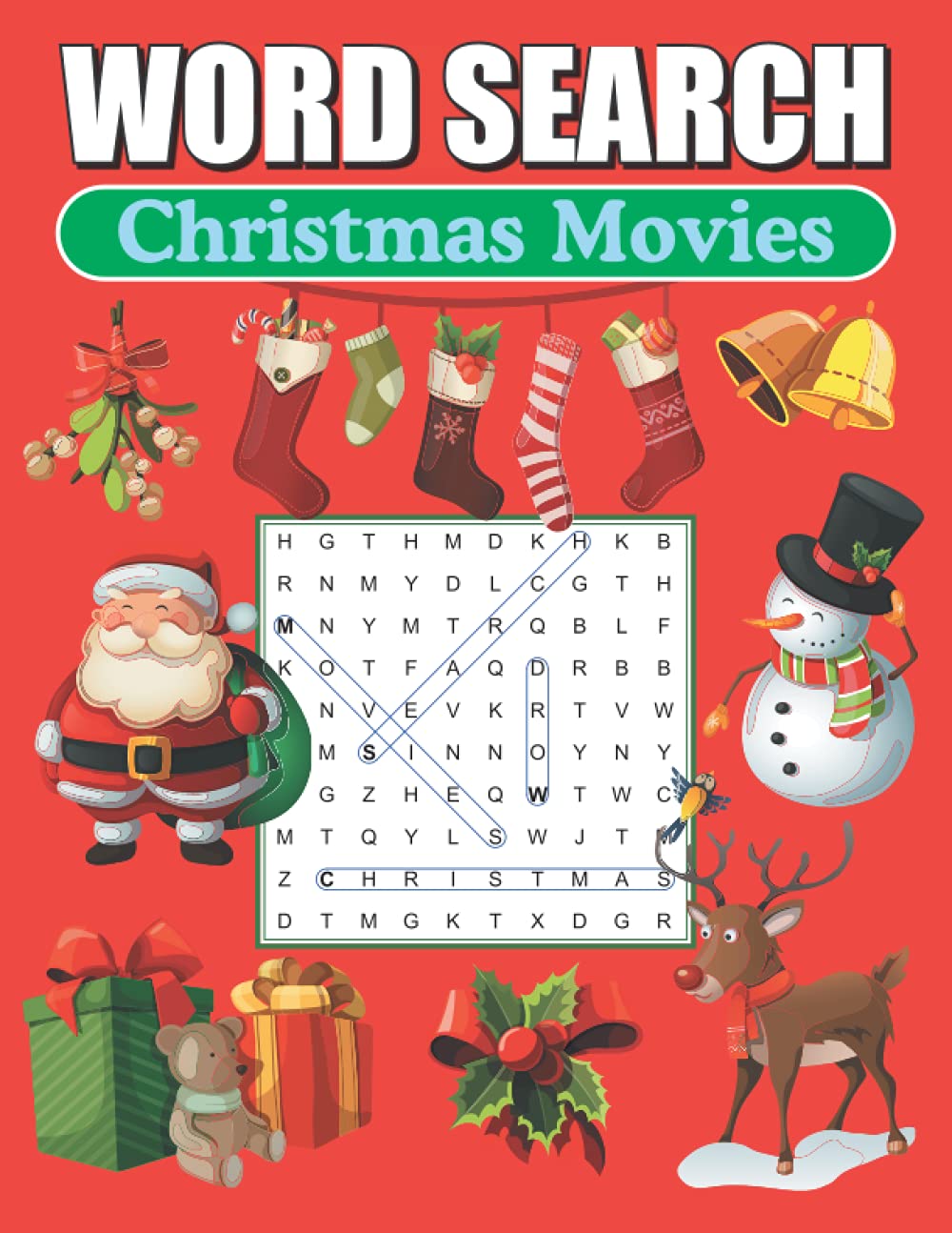 Word Search Christmas Movies: Large Print Word Find Puzzles,Used