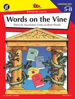 Instructional Fair Words on the Vine Activity Book, Grades 5 to 8 (The 100+ Series),Used