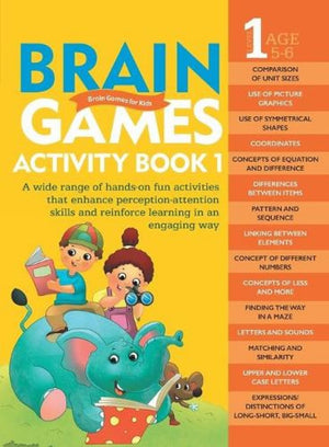 Activity Book : Brain Games For Kids : Brain Games Activity Book Level 1 : Book-1
