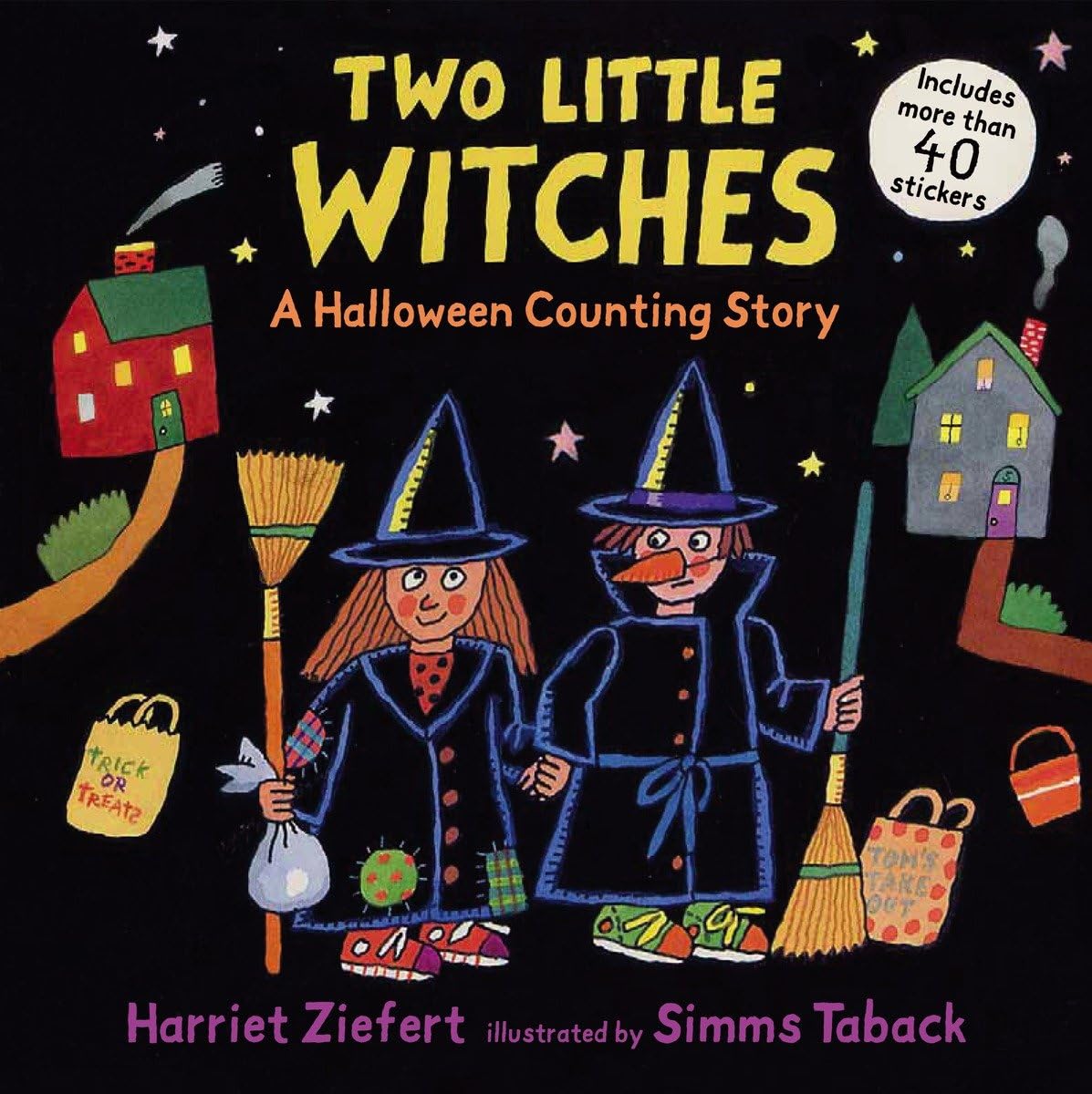 Two Little Witches: A Halloween Counting Story Sticker Book,New