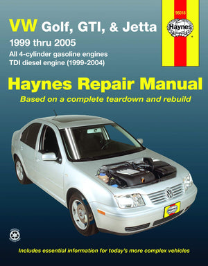 Vw Golf, Gti, & Jetta, '99 Thru '05, Automotive Repair Manual (All 4Cylinder Gas Engines; Tdi Diesel Engine, 19992004),Used