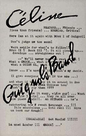 Guignol'S Band: Novel,New