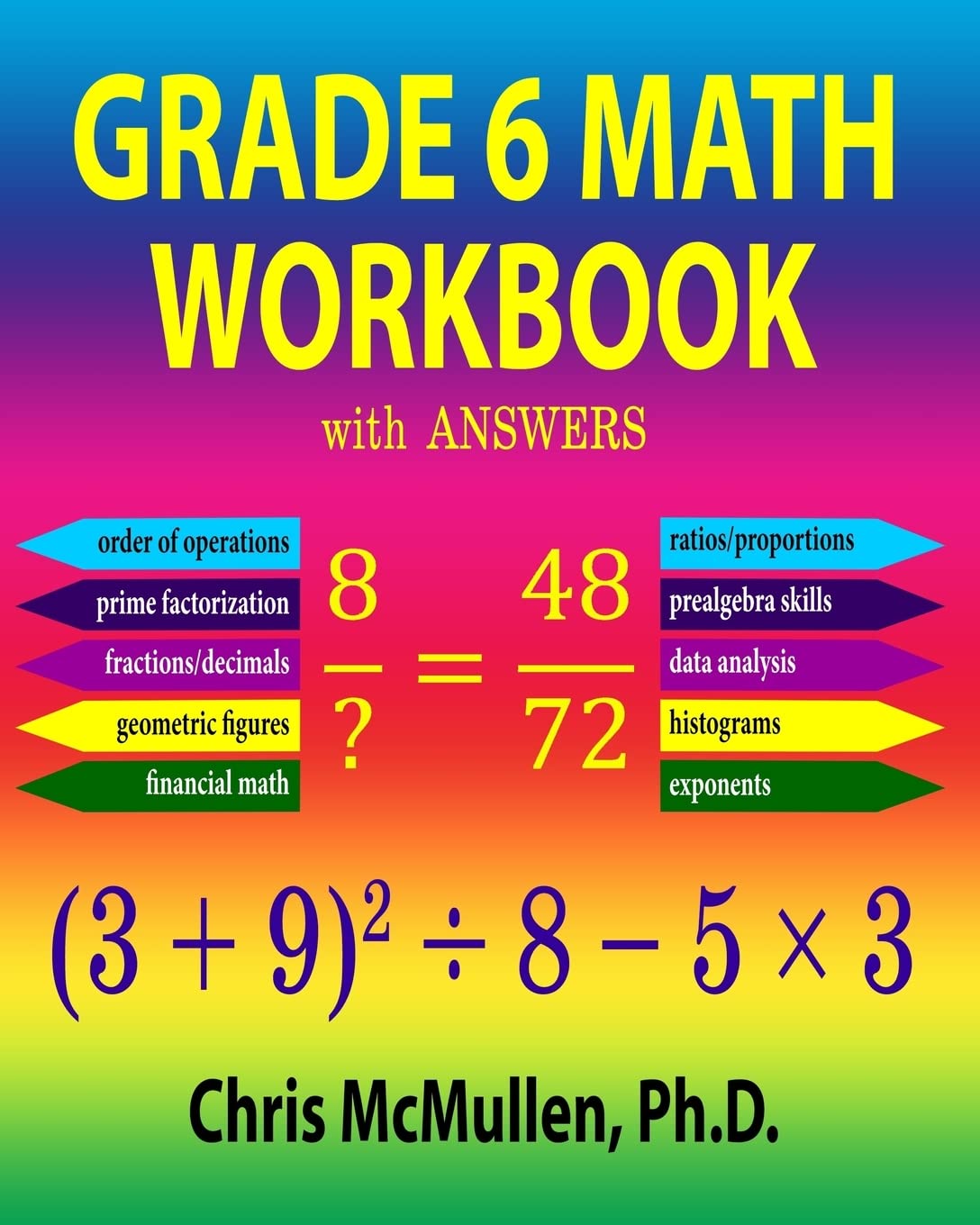 Grade 6 Math Workbook with Answers (Improve Your Math Fluency),Used