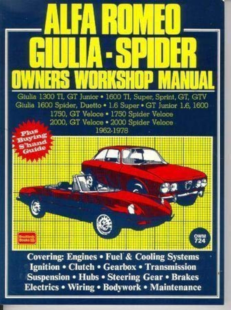 Alfa Romeo Giulia Spider 19621978 Owners Workshop Manual,New