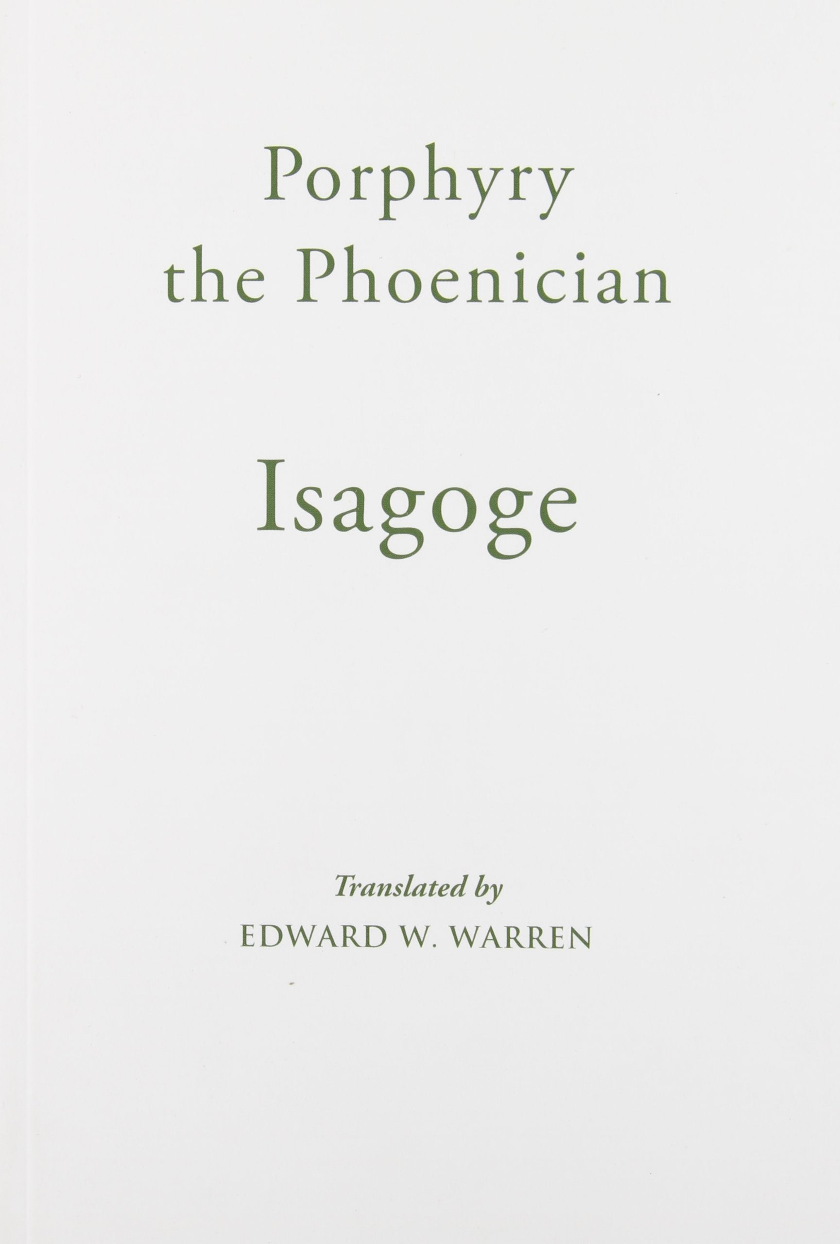 Isagoge (Mediaeval Sources in Translation),New