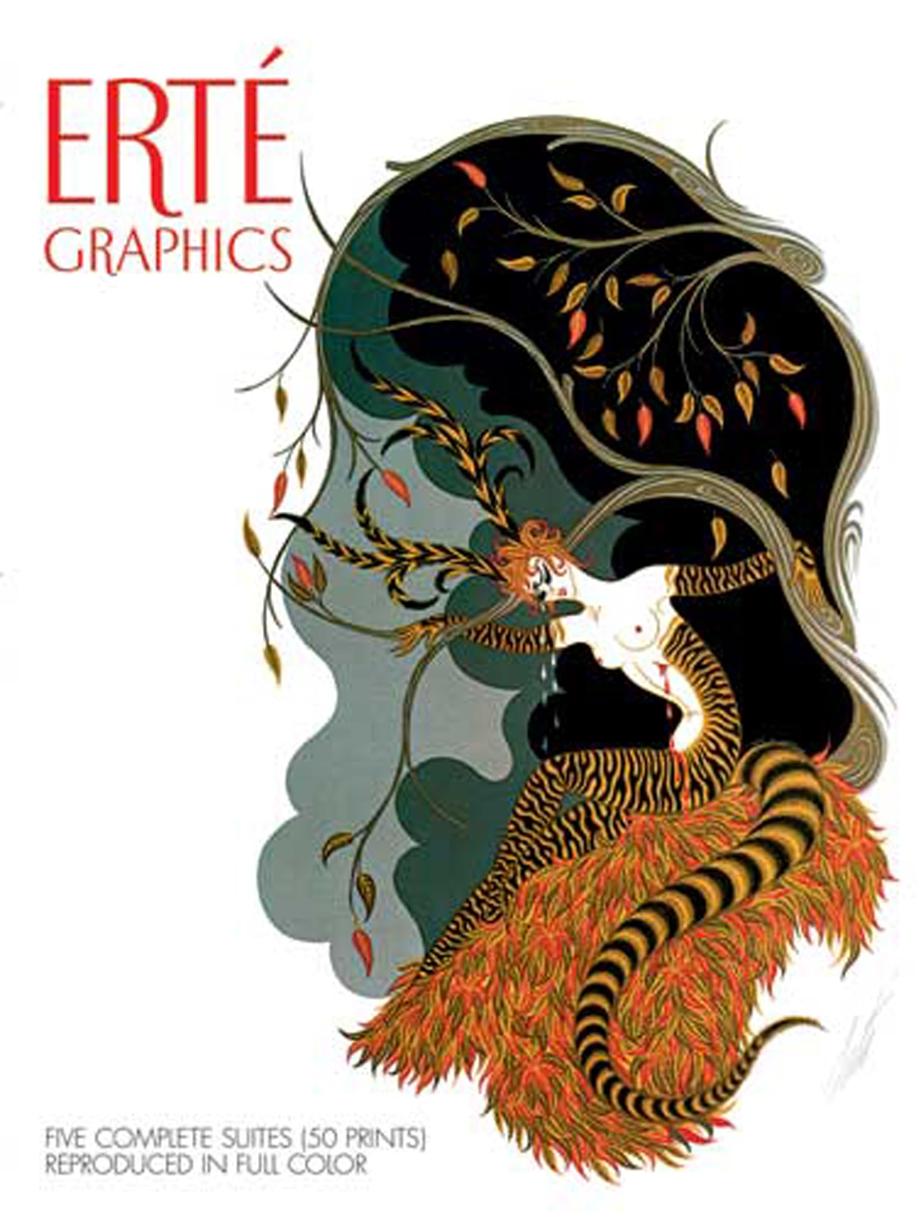 Erte Graphics: Five Complete Suites (50 Prints) Reproduced in Full Color,Used
