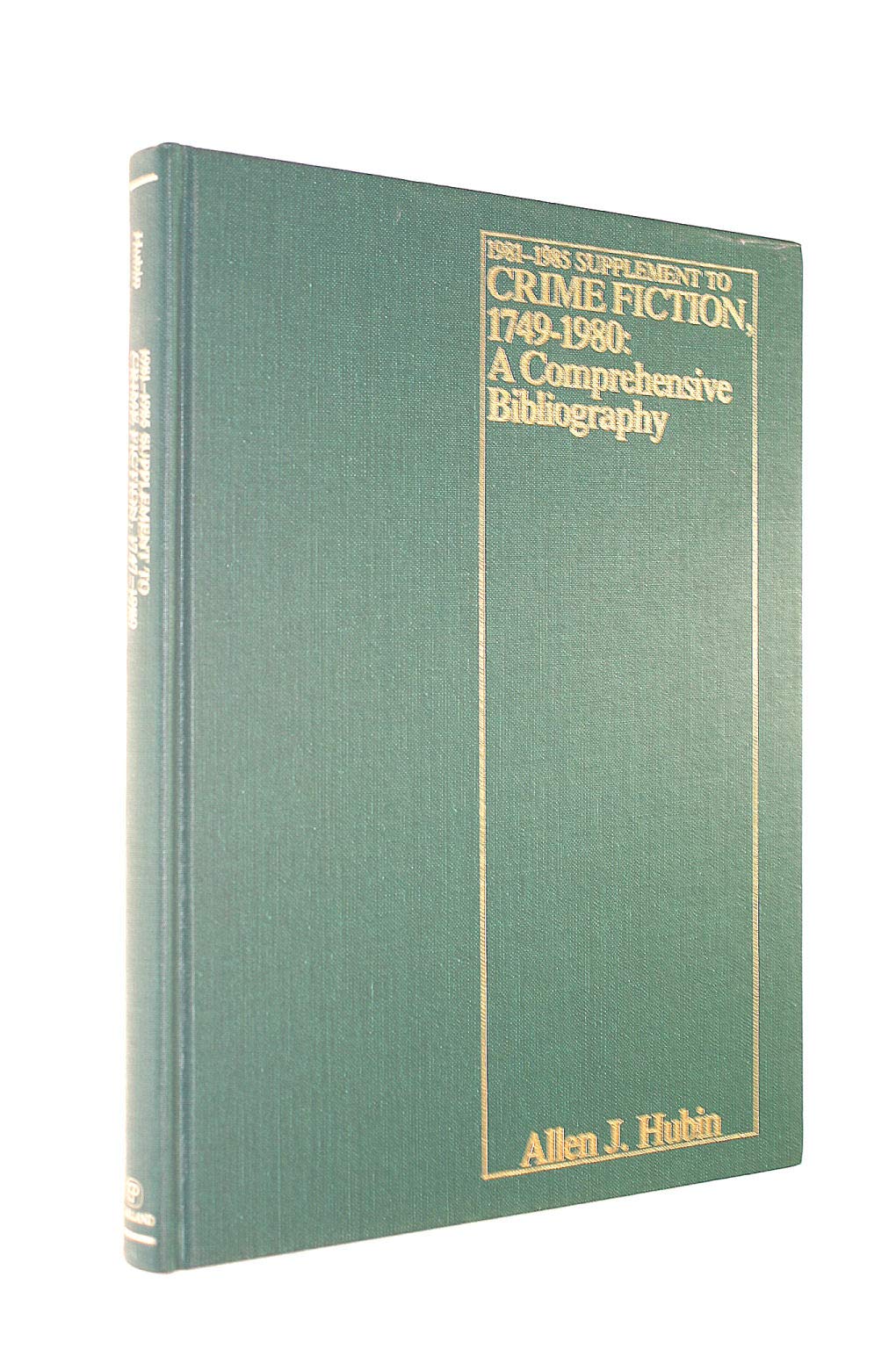 19811985 Supplement to Crime Fiction, 17491980: A Comprehensive Bibliography,Used