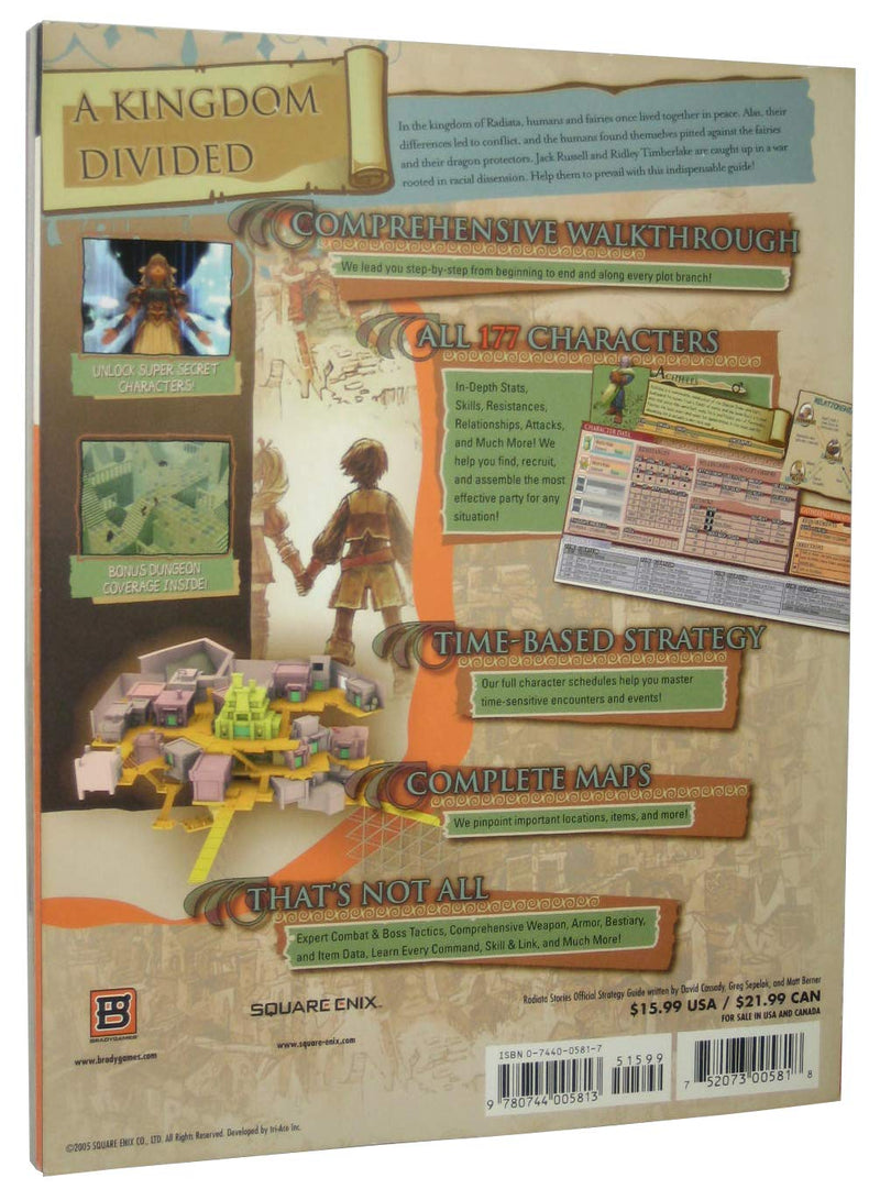 Radiata Stories(tm) (Bradygames Official Strategy Guide),Used