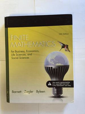 Finite Mathematics for Business, Economics, Life Sciences, and Social Sciences,Used