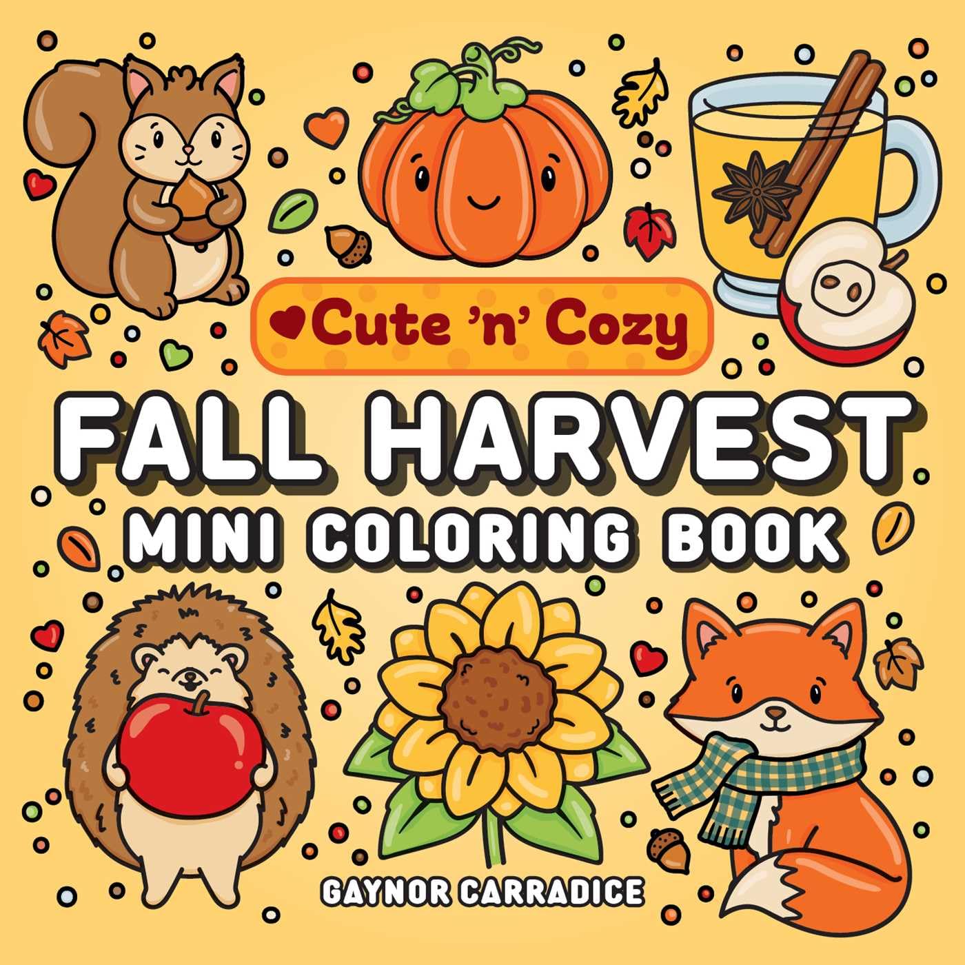Fall Harvest Mini Coloring Book (Cute And Cozy)