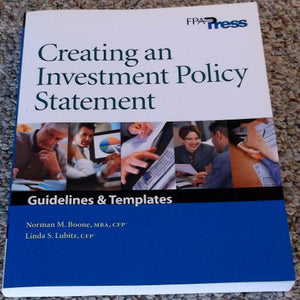 Creating an Investment Policy Statement,Used