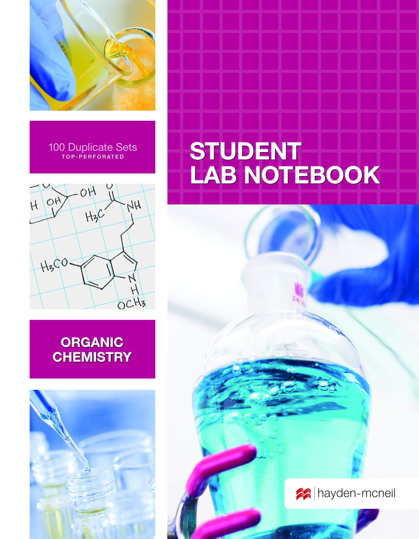Organic Chemistry Student Lab Notebook: 100 Carbonless Duplicate Sets. Top sheet perforated,New