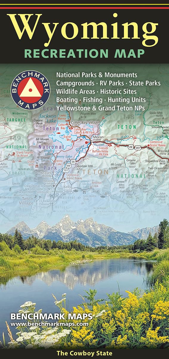 Wyoming, The Cowboy State, Recreation Map  2025 Edition (Benchmark)