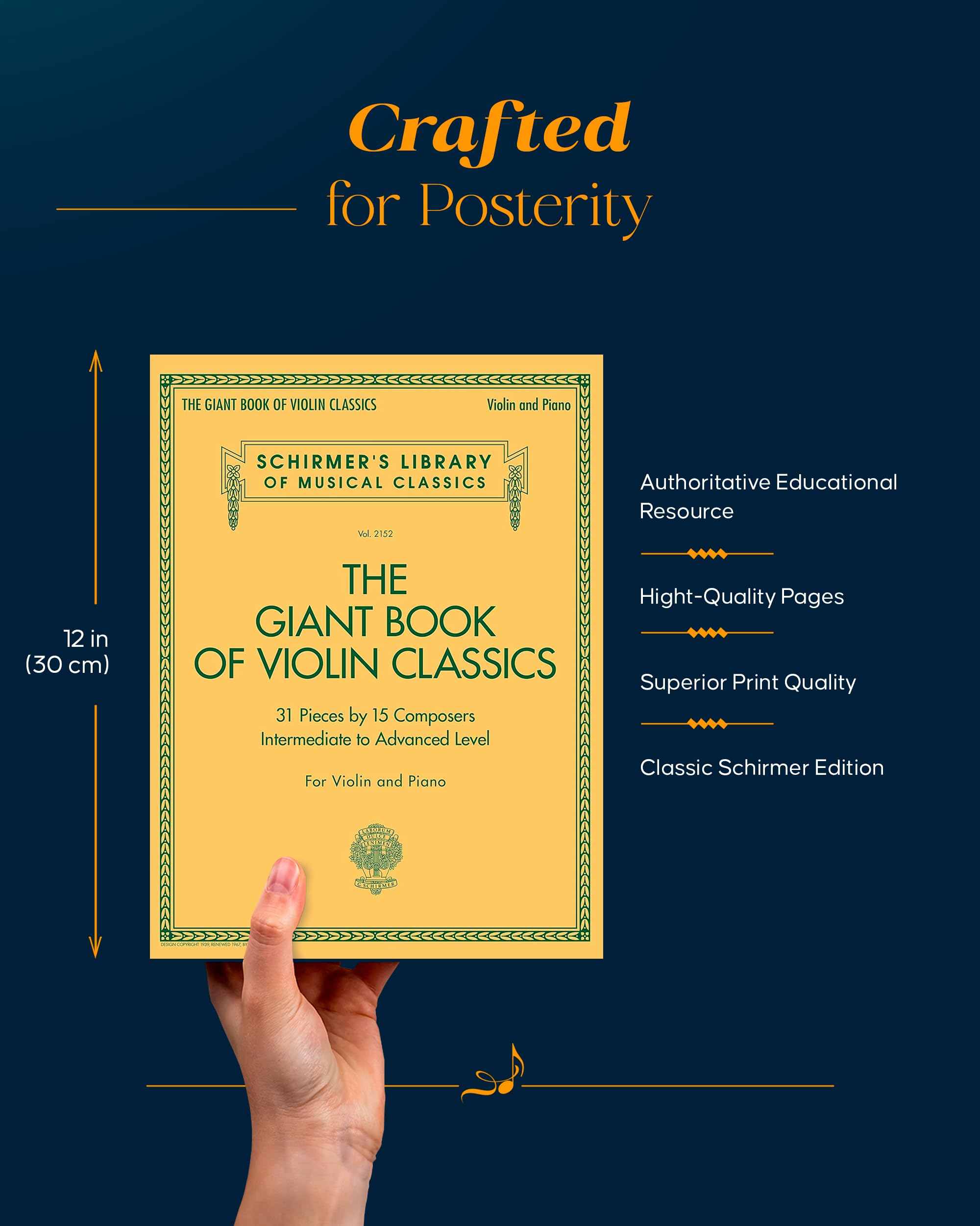 Giant Book of Violin Classics  Violin Sheet Music Collection with Piano Accompaniment (Schirmer's Library of Musical Classics, ,New