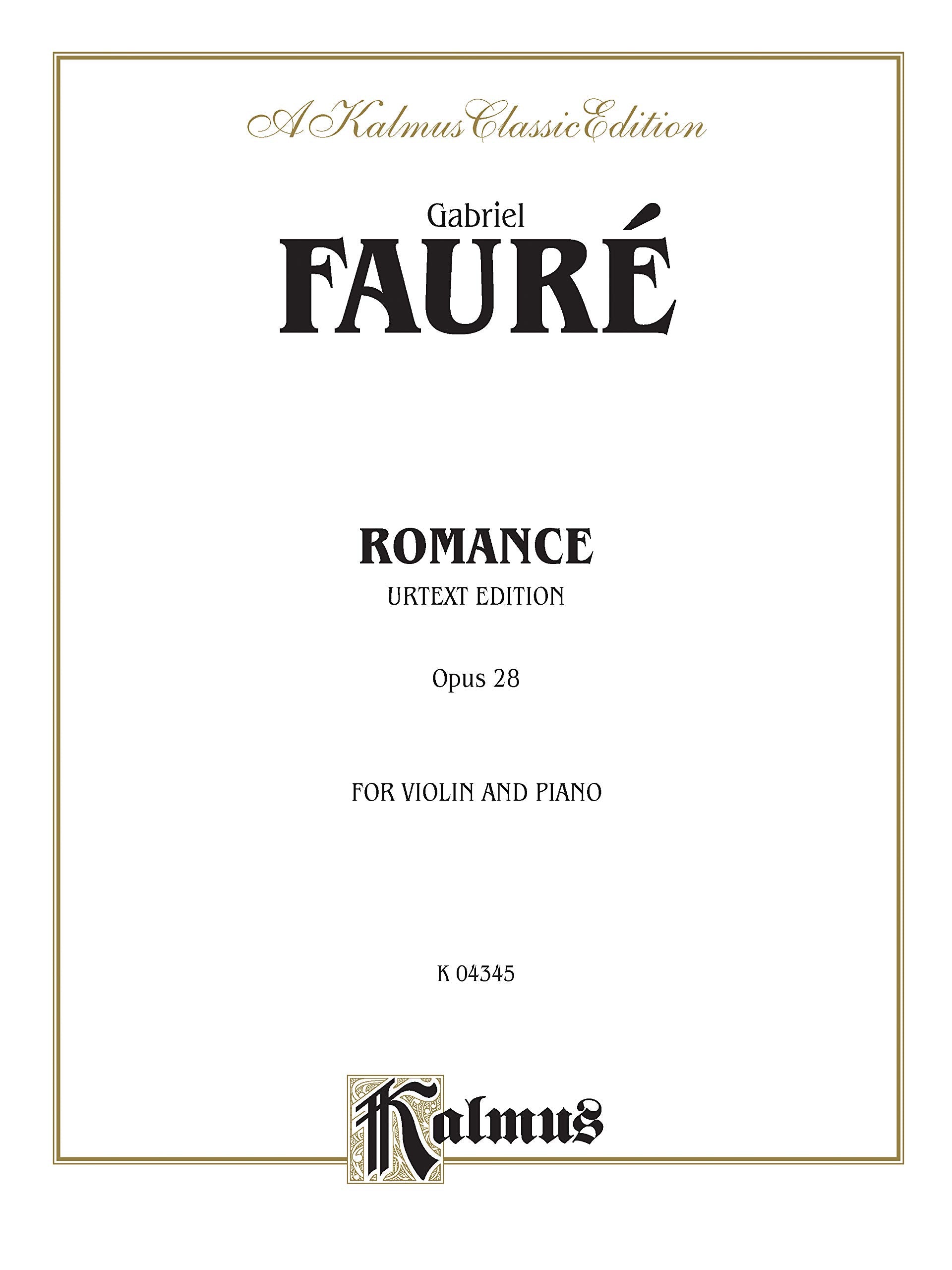Romance, Op. 28 (Urtext) (Kalmus Edition),Used