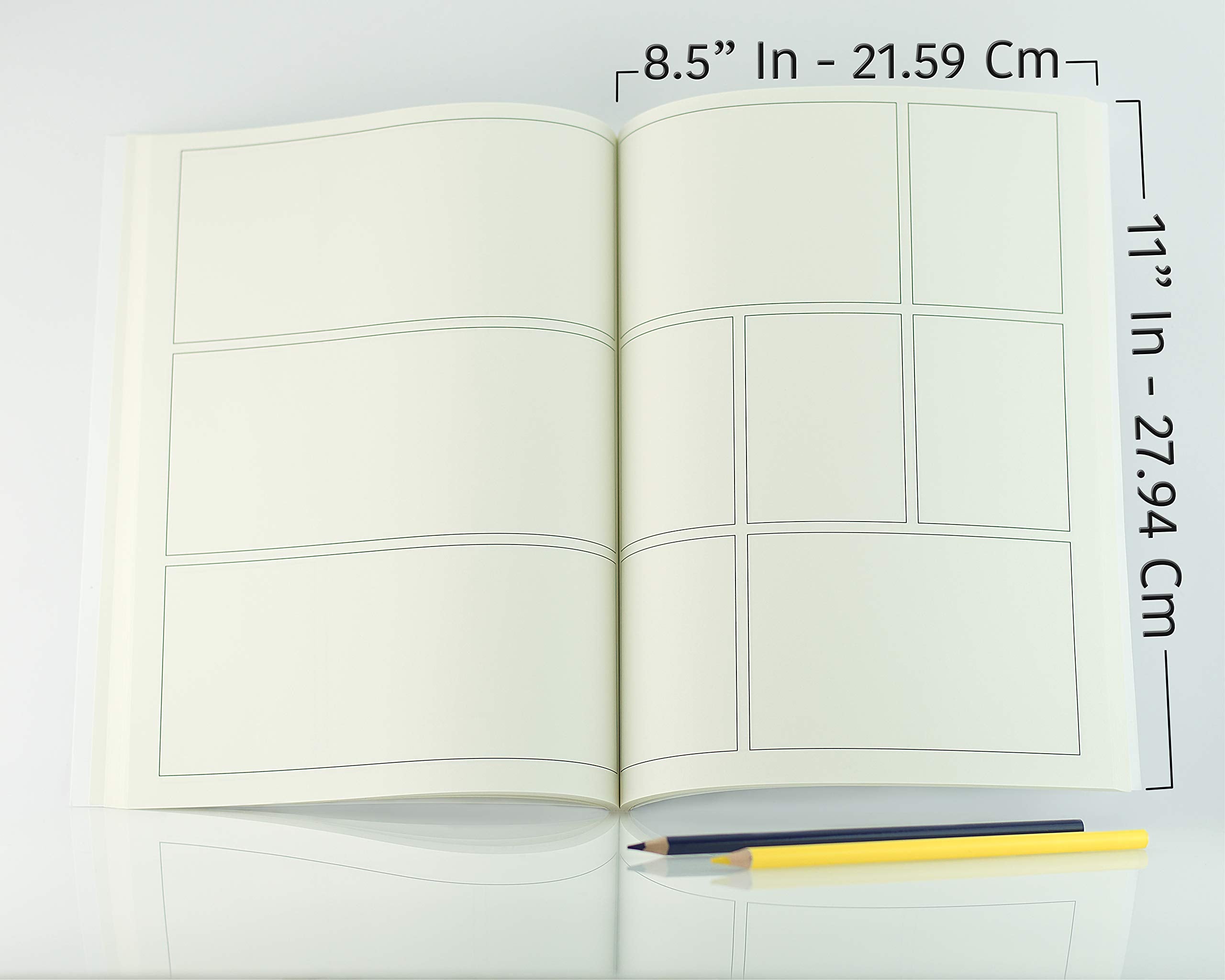 Krisp Add Your Own Cover Art Blank Comic Book Storyboard Notebook.
