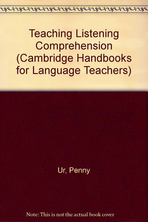 Teaching Listening Comprehension (Cambridge Handbooks for Language Teachers),Used
