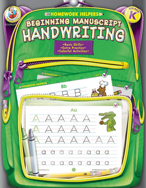 Beginning Manuscript Handwriting, Grade K (Homework Helper),Used