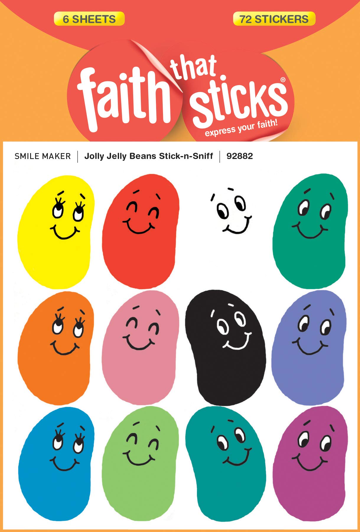 Jolly Jelly Beans Sticknsniff (Faith That Sticks Stickers),New