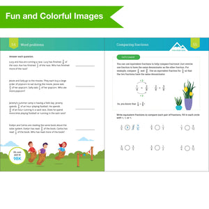 IXL Fractions 3rd Grade Math Workbook, Mathematics Book for Kids Ages 89 Covering Addition, Subtraction, Multiplication, Divisi,New