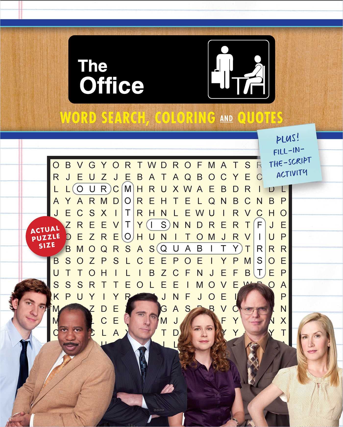 The Office Word Search, Coloring And Quotes: Plus Fillinthescript Activity (Word Search, Coloring, And Activity),New