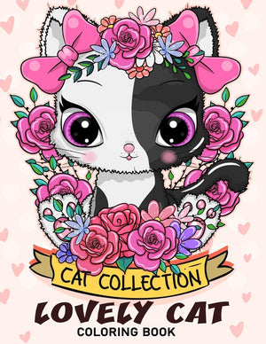 Lovely Cat Coloring Book: Adorable Cat Adults Coloring Book Stress Relieving Designs Patterns,Used