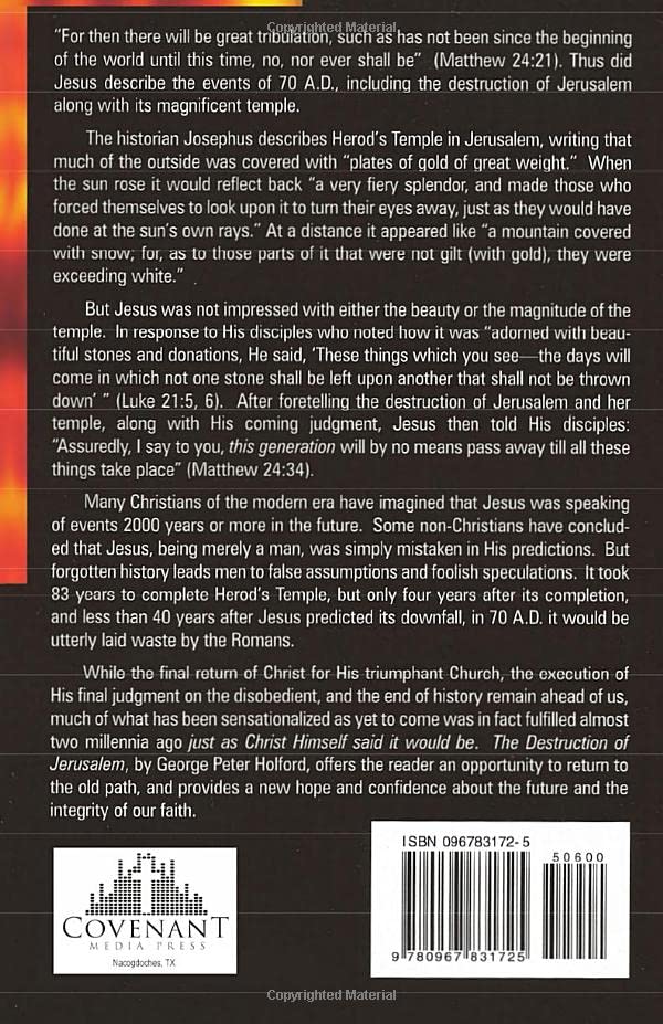 The Destruction Of Jerusalem: An Absolute And Irresistible Proof Of The Divine Origin Of Christianity,Used