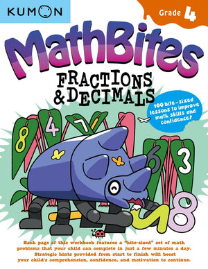 Kumon Math Bites: Grade 4 Fractions & Decimals100 Bitesized Lessons To Improve Math Skills And Confidence!,Used