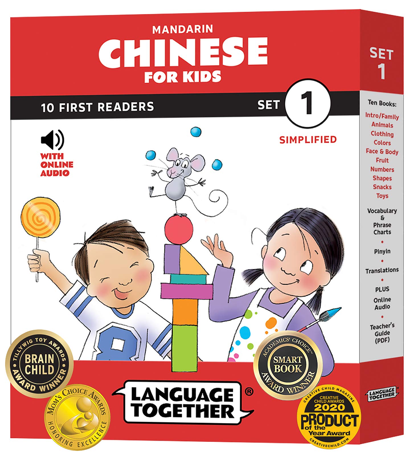 Mandarin For Kids Set 1: First 10 Chinese Reader Books With Online Audio And Pinyin: Beginner Learning Library For Ages 38 By L,Used