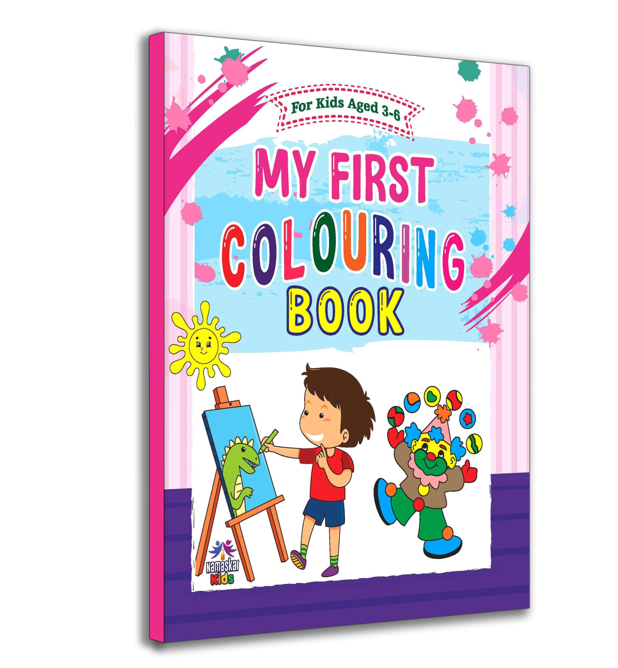 My First Colouring Book For Kids - Perfect Gift To Children For Painting, Drawing And Coloring Activity, Animal, Flowers, Transport, Alphabet For 3-6 Year Old