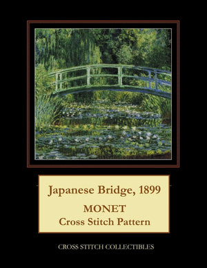 Japanese Bridge, 1899: Monet cross stitch pattern,Used