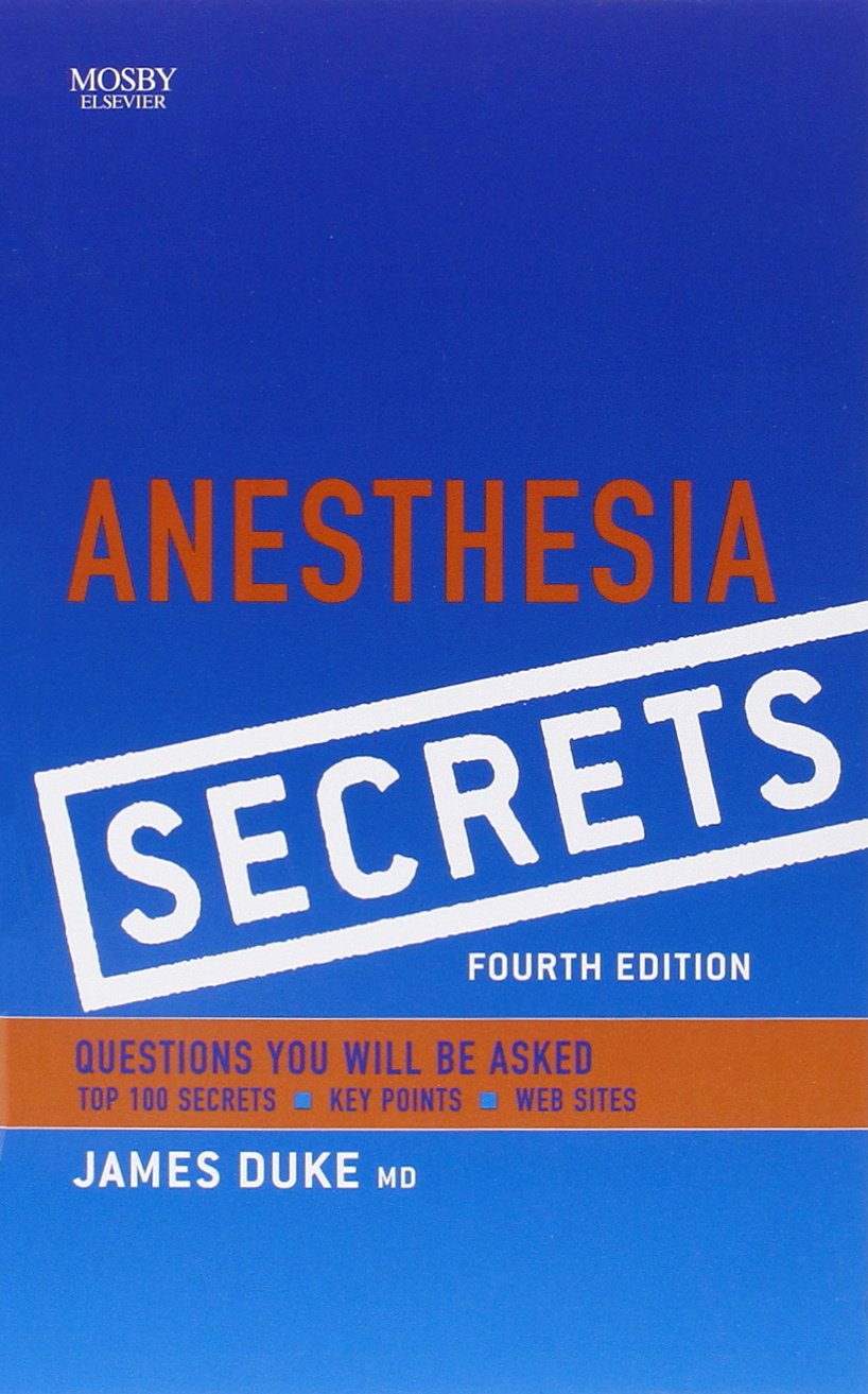 Anesthesia Secrets,New