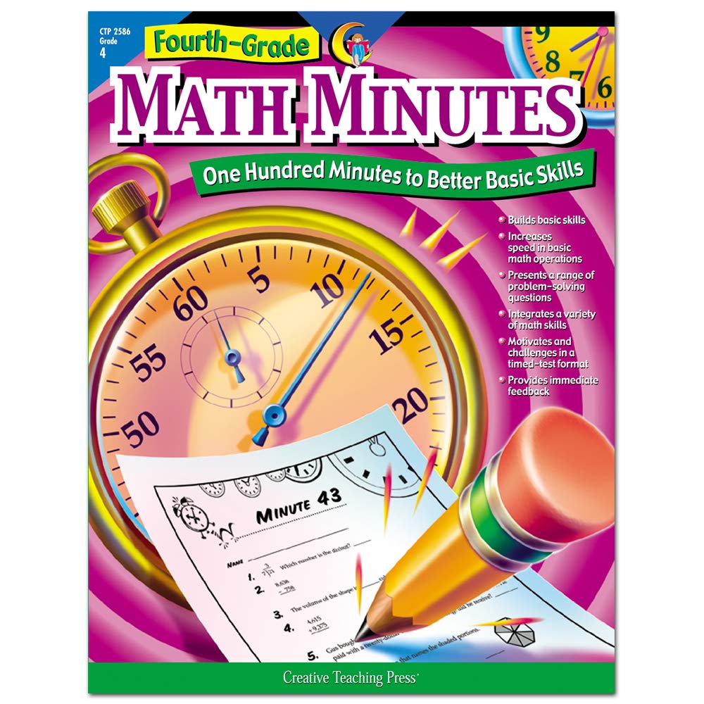 Creative Teaching Press Math Minutes Book, Grade 4,Used