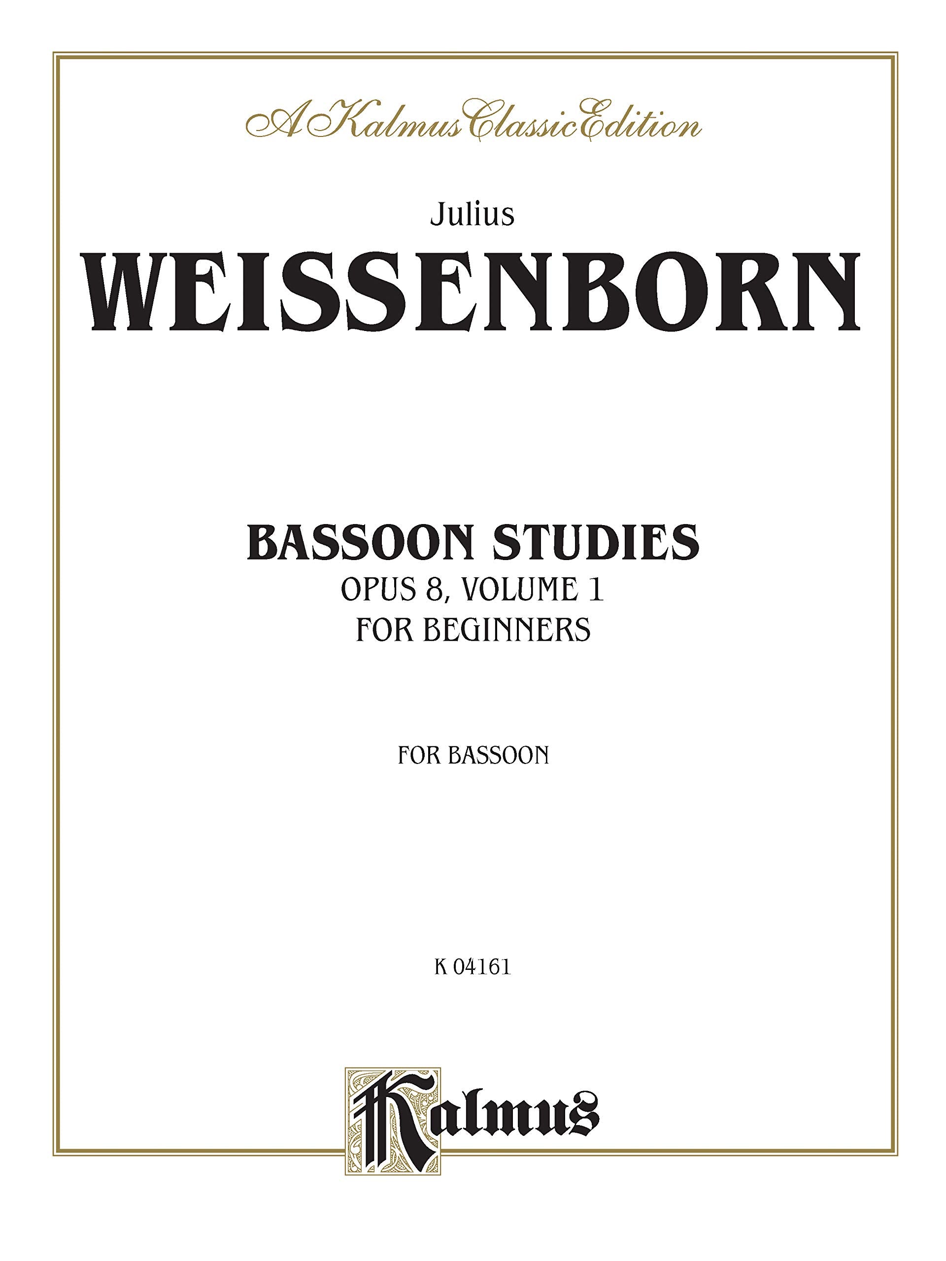Bassoon Studies for Beginners, Op. 8 (Kalmus Edition),Used