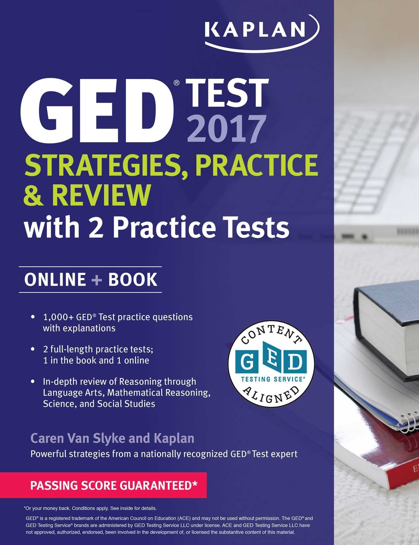 GED Test 2017 Strategies, Practice & Review with 2 Practice Tests: Online + Book (Kaplan Test Prep),Used